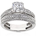 18k Gold 2ct TDW Certified Diamond Bridal Set (GH, VS-SI2) (Size 6.5)