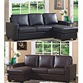 Reversible 2-piece Chaise Leather Match Sectional