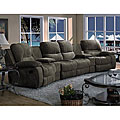 Suede 5-piece Reclining Sectional Sofa