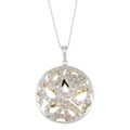 10k Two-tone Gold 1/3ct TDW Diamond Paisley Necklace (J, I2)