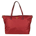 Prada Tessuto and Saffiano Red Nylon Tote