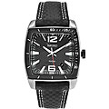 Seiko Men's Sport Black Leather Strap Watch