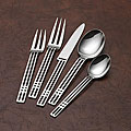 Sasaki 'Windows' Stainless Steel 20-piece Flatware Set