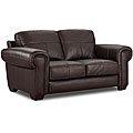 Dover Top Grain/ Split Leather Loveseat