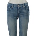 Seven 7 Women's Light Wash Destructed Jeans