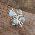 Sterling Silver Larimar Ring (Dominican Republic)