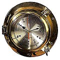 Deluxe Brass Nautical Ship Porthole Clock