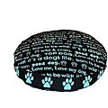 'Words' 26-inch Round Microplush Dog Bed
