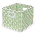 Sage Polka Dot Folding Storage Baskets (Pack of 3)