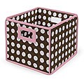 Brown Polka Dot Folding Storage Baskets (Pack of 3)
