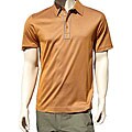 Robert Graham 'C-Note' Orange Piped Polo Shirt