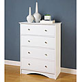 Montego 4-drawer White Wood Chest
