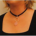 Sterling Silver 'Dinner in Rome' Rose Quartz Necklace (USA)