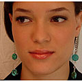 Sterling Silver Natural Turquoise Dangle Earrings (USA)