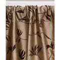 Silk Dupioni 52x84 Mocha Brown Embroider Curtain Panels (India)