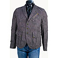 Diesel Men's Dark Purple Floral Print Blazer
