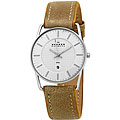 Skagen Men's Brown Suede Leather Strap Watch