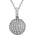 14k White Gold 2 1/2 TDW Ball Diamond Necklace (I-J, I1)
