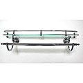 DeNovo Glass Shelf and Chrome Towel Bar