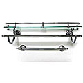 DeNovo Glass Shelf with Towel Bars Set