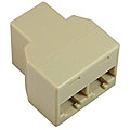 RJ45 Light Beige 1x2 Ethernet Connector Splitter