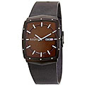Skagen Men's Brown Mesh Strap Titanium Watch
