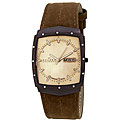 Skagen Men's Brown Suede Leather Strap Titanium Watch