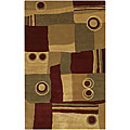 Hand-tufted Current New Zealand Wool Rug (5' x 8')