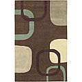 Hand-tufted Current New Zealand Wool Rug (5' x 8')