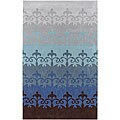 Hand-tufted Spiral Poly-Acrylic Ivory Rug (8' x 10')