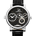 Joshua & Sons Men's Dual-time Multi-function Black Circle Watch