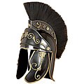 Antique Replica Black Roman Centurion Metal Helmet 