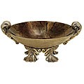 Contempo Collection Glass Polyresin Decorative Bowl