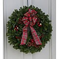 Highland 24-inch Fresh-cut Maine Balsam Wreath