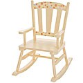 Simply Classic Taupe with Polka Dots Rocking Chair