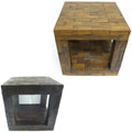 Reclaimed Teak Cube Accent Table (Thailand)