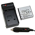 Camera Battery and Charger 250370 for NP-40 Casio Exilim
