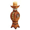 Hand-painted Native American Candle Holder