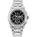 Seiko Men's Black Dial Stainless Steel Chronograph Watch