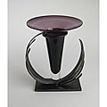 Fluted Violet Glass Vase