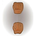 Baseball Glove Corner Wall Shelving (Set of 2)