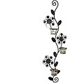MIrrored Flowers Tea Light Sconce