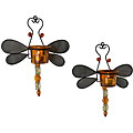 Dragonfly Candle Sconce Set
