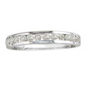 10k White Gold 1/4ct TDW Diamond Channel Band (J-K, I2-I3)