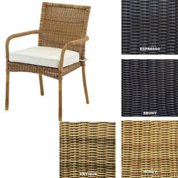 Resin Wicker Square-back Dining Chair