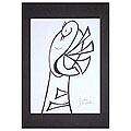 Original Art 'The Swan' Ink Painting on Cardstock (Brazil)