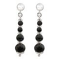 Sterling Silver Hematite 'Radiant' Drop Earrings (Peru)