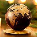 Wood 'World Traveler' 12 cm World Globe (Indonesia)