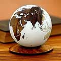 Wood 'Explorer' 12 cm World Globe (Indonesia)