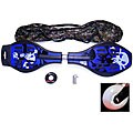 Blue Caster Skulls Skateboard